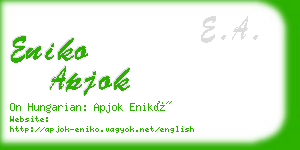 eniko apjok business card